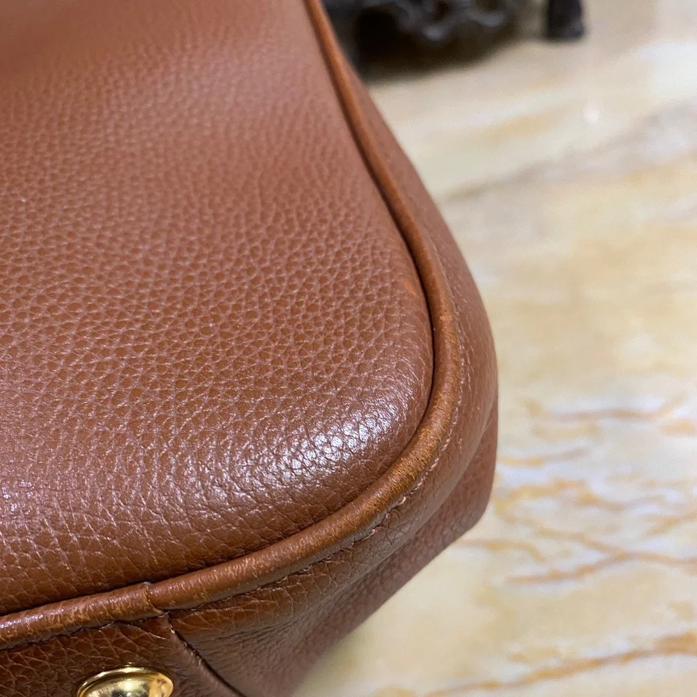 Longchamp Cognac Leather Tote with Top Handles - Picture 9 of 13